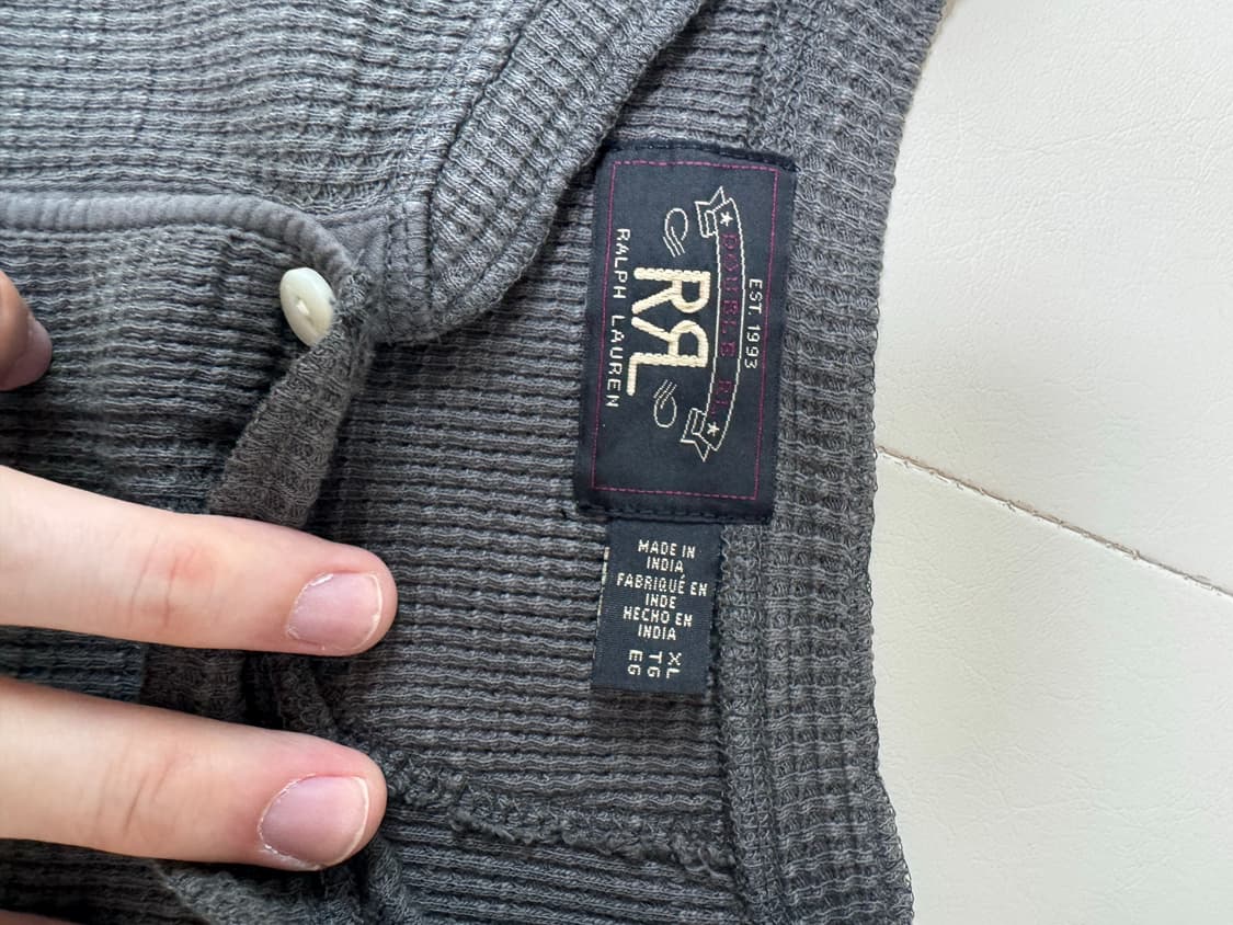 RRL 더블알엘 와플 반팔 티셔츠 블랙 XL 상품이미지2