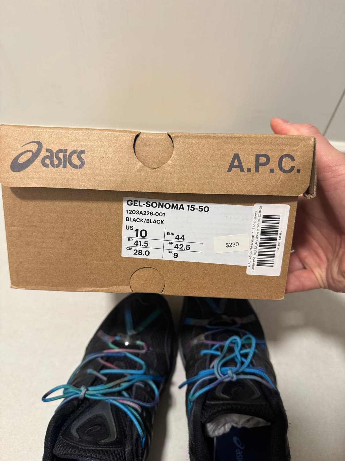 아식스 x 아파쎄 asic x apc 젤소노마 블랙 판매합니다.  상품이미지6