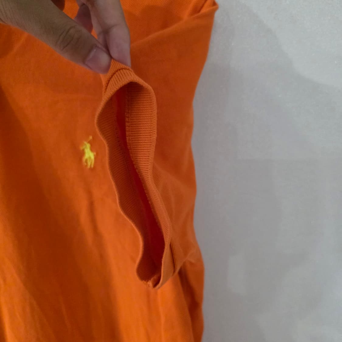 폴로 랄프로렌 오렌지 커스텀핏 반팔 카라티 M 상품이미지2