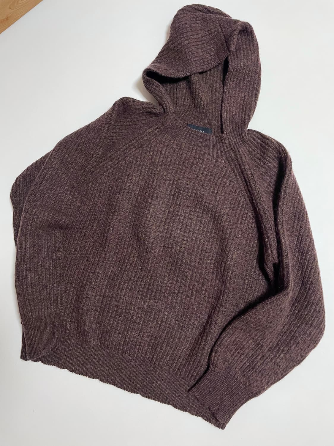 언유즈드 알파카 니트후디 상품이미지1