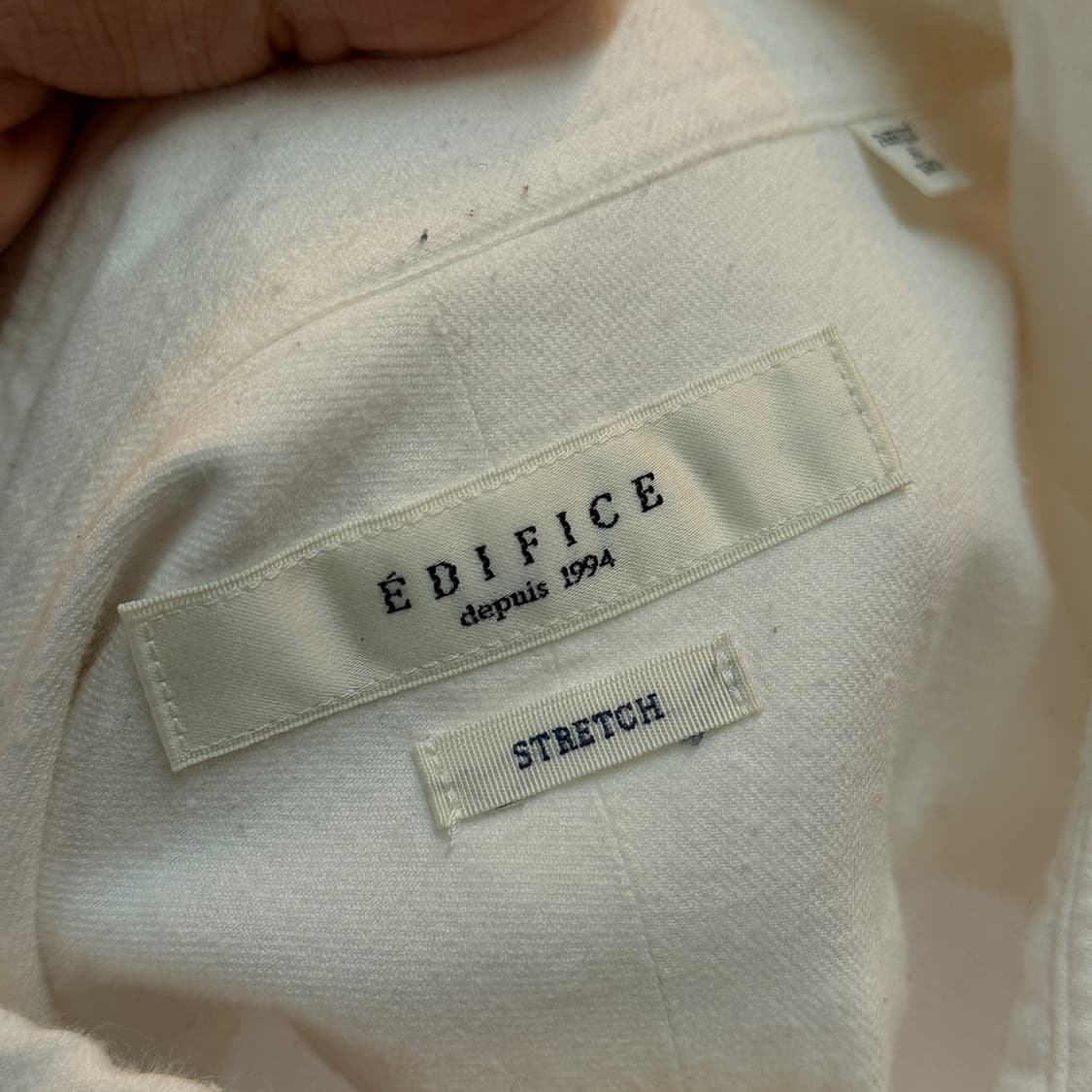 EDIFICE 프렌치 셔츠 XL 일본생산 화이트 셔츠 상품이미지6