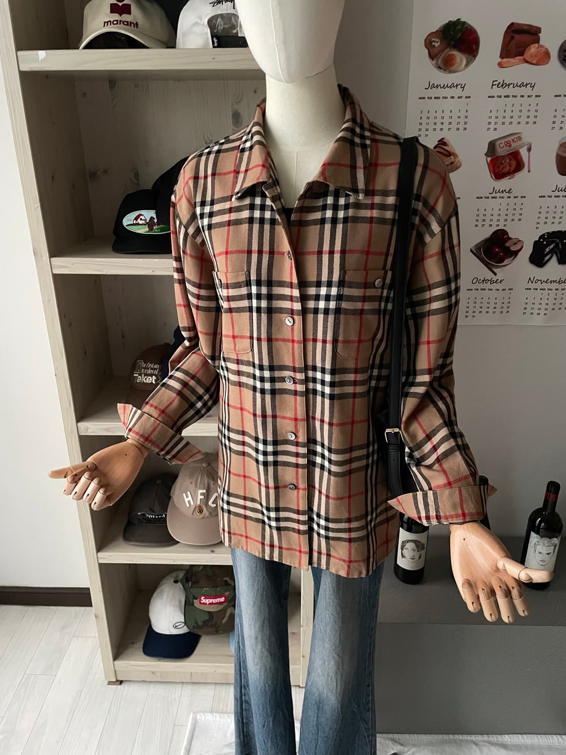 버버리 노바체크 울 셔츠 상품이미지4