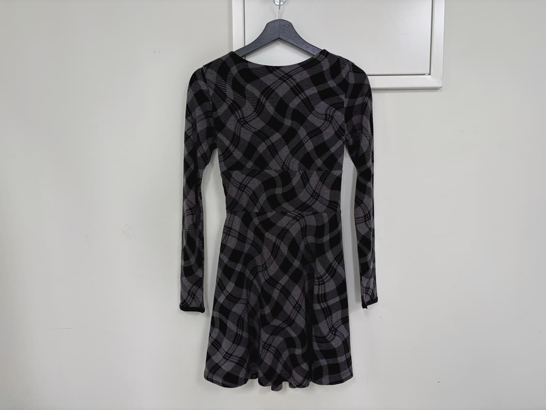 check pattern wrap dress 상품이미지2