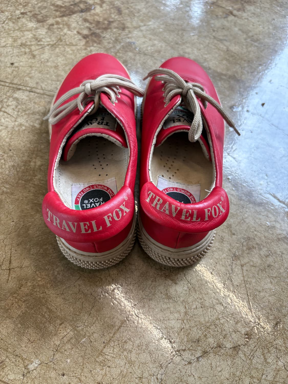 80-90s 트래블폭스 이탈리아 레더 스니커즈 상품이미지4