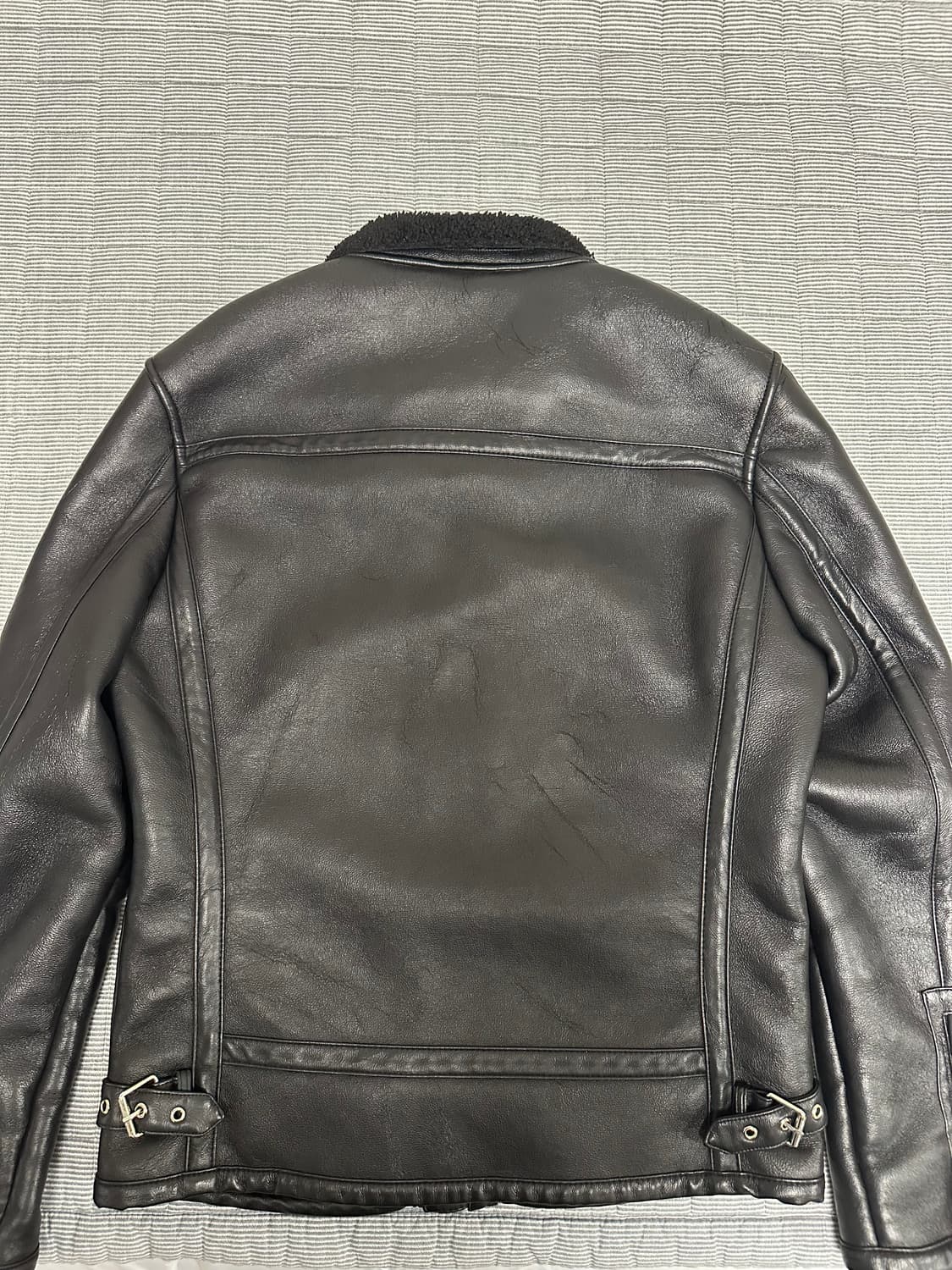 코르티스맛 자라 슬림핏 레더 자켓 M 상품이미지3