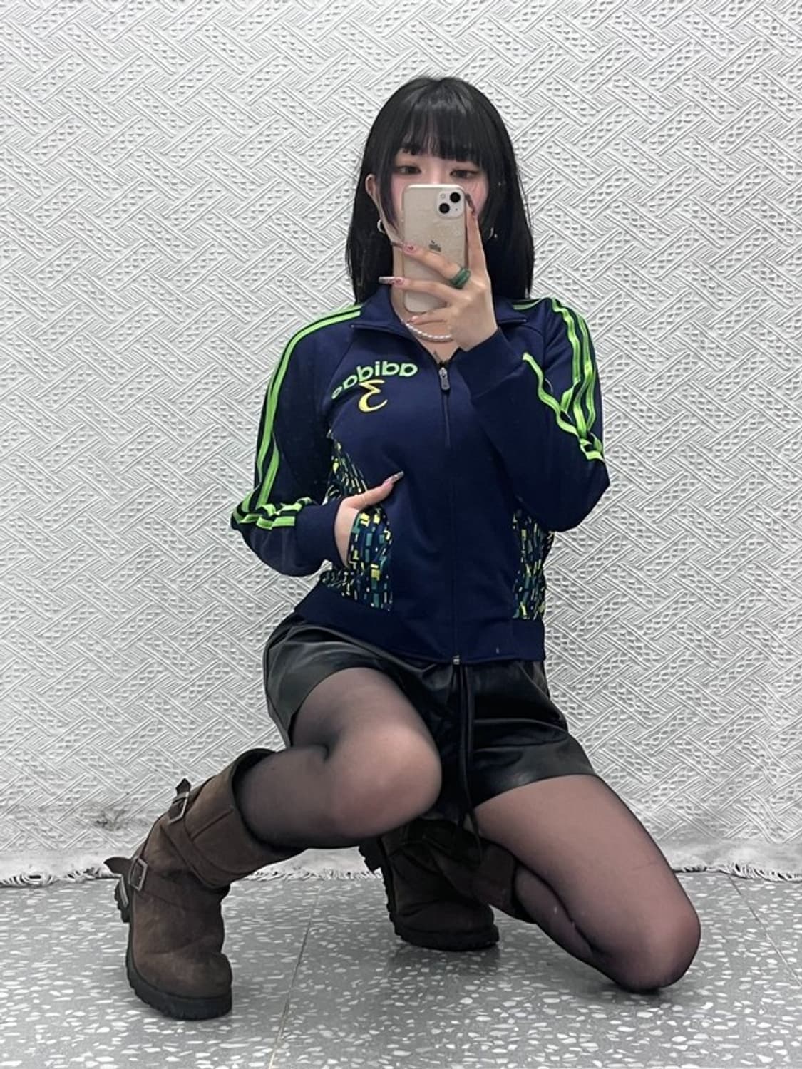 아디다스 올드스쿨 스트릿 펑크 라임맛 져지 집업 90 C11737 상품이미지2