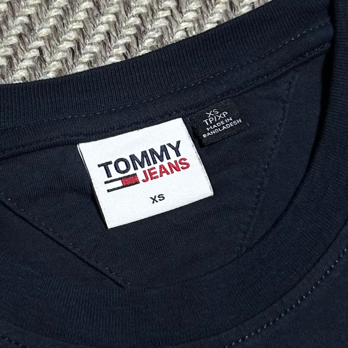 [S] Tommy 타미진스 네이비 라운드 반팔티 상품이미지4
