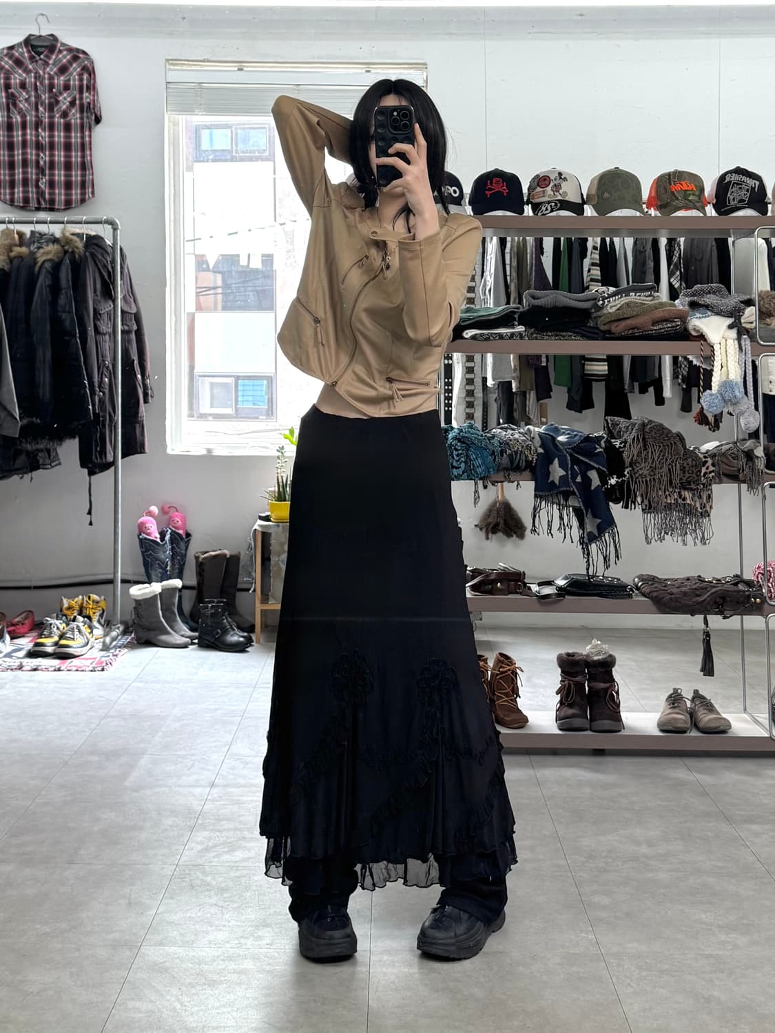 Da Vistora 플라워 아플리케 스커트 상품이미지2