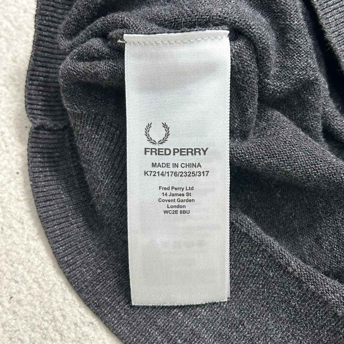 프레드 페리 클래식 가디건 차콜 S 상품이미지6