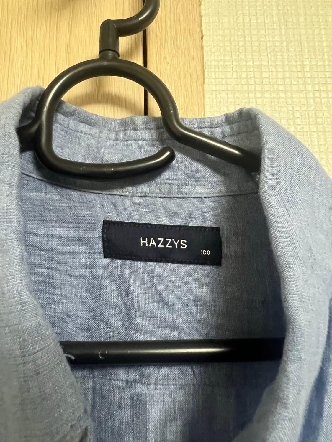 HAZZYS 헤지스 린넨 셔츠 블루/100 상품이미지3