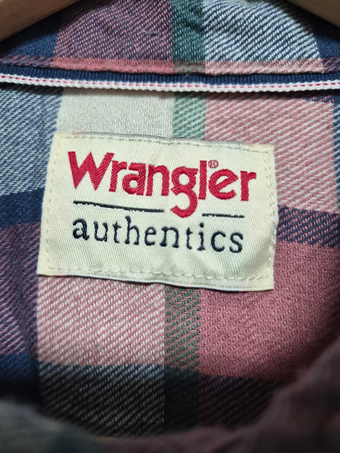 랭글러Wrangler 체크 셔츠 M사이즈 - S358 상품이미지3