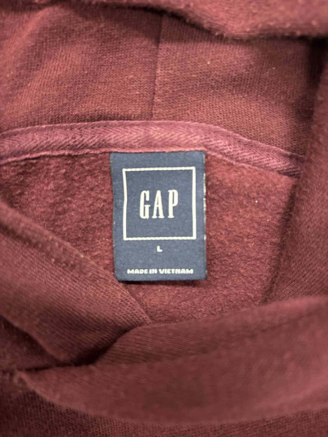 Gap 갭 버건디 스웨트셔츠 후드티(L) 상품이미지4