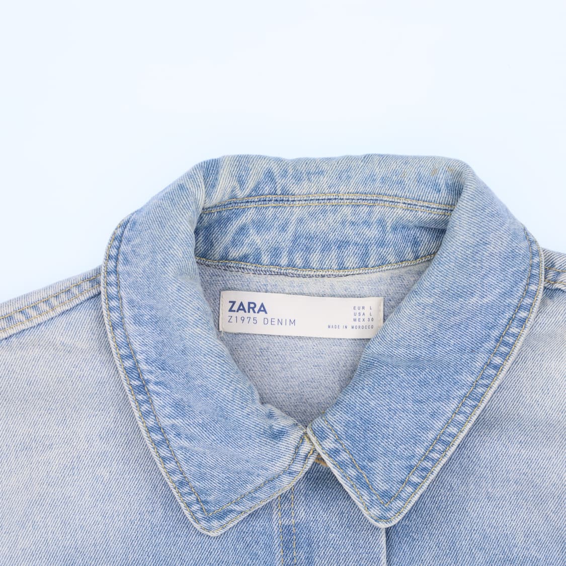 L 자라 여성 크롭 연청 데님 자켓 0206M 상품이미지4