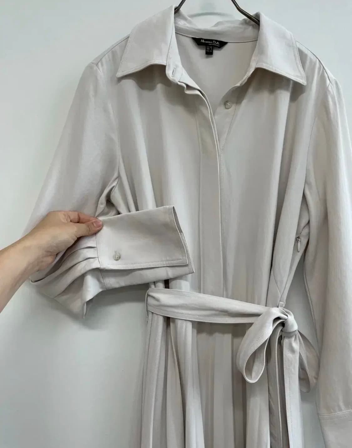 [새상품] 마시모두띠 플리츠 벨티드 셔츠 원피스 38 상품이미지7