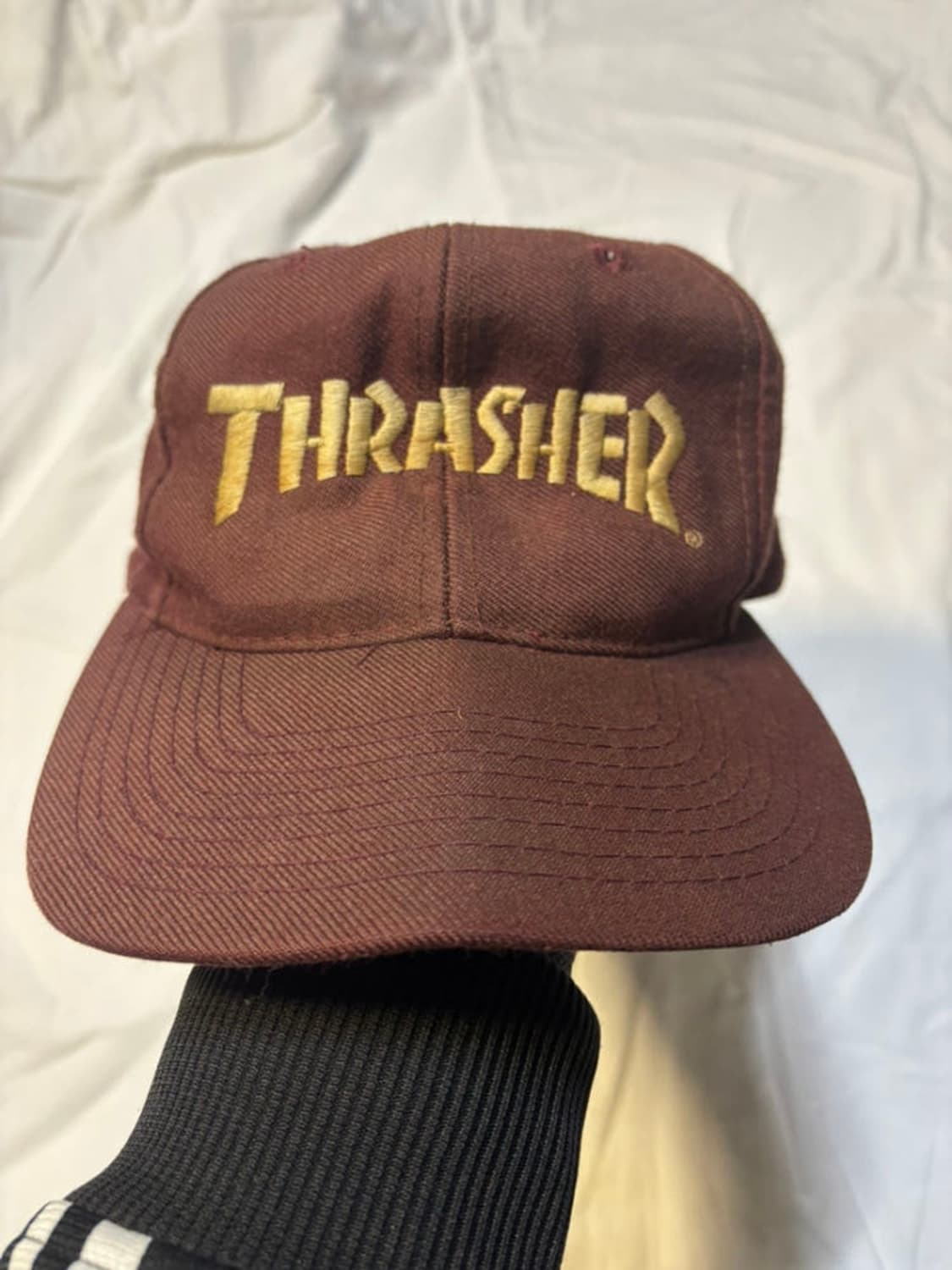 90s thrasher cap 빈티지 트레셔 버건디 볼캡 스냅백 상품이미지2