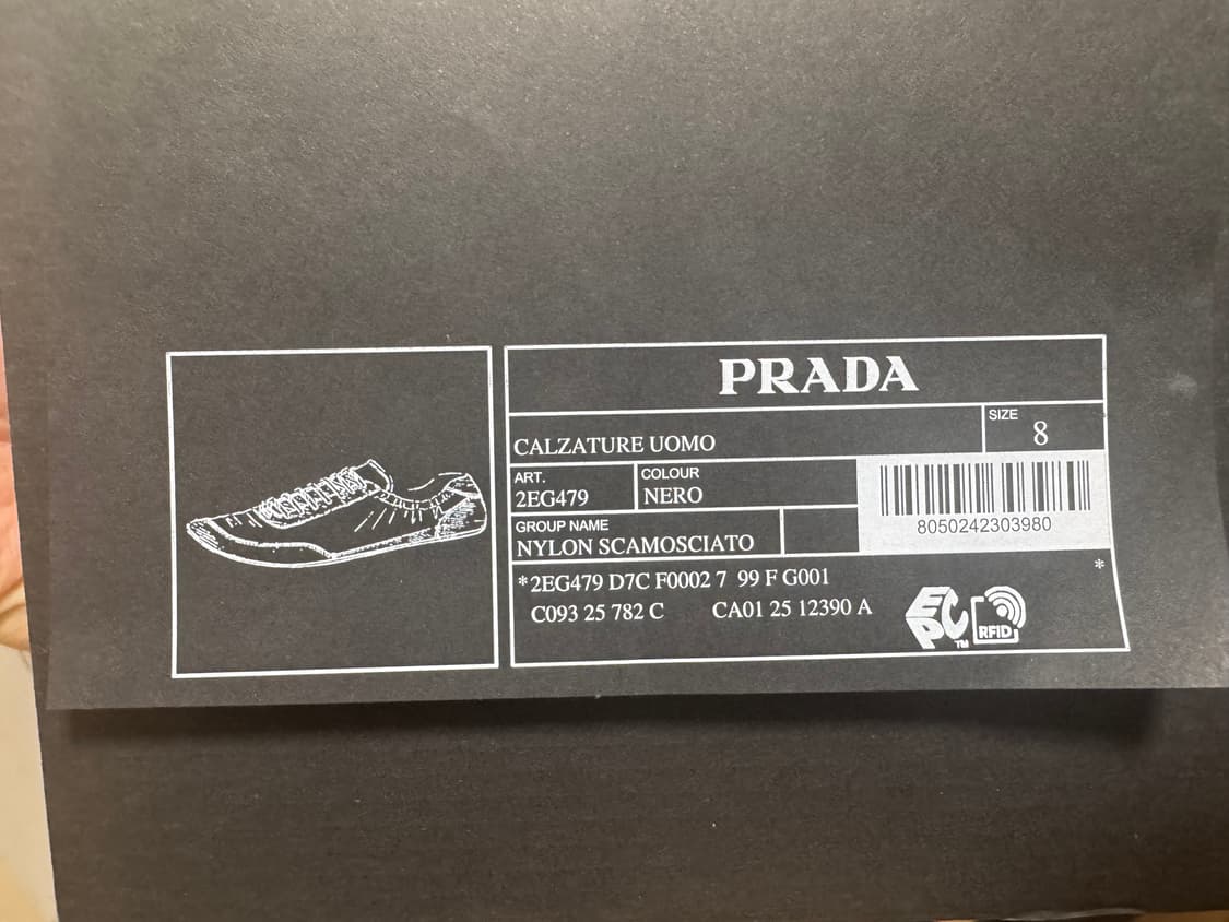 프라다 컬랩스 스니커즈 블랙 상품이미지3