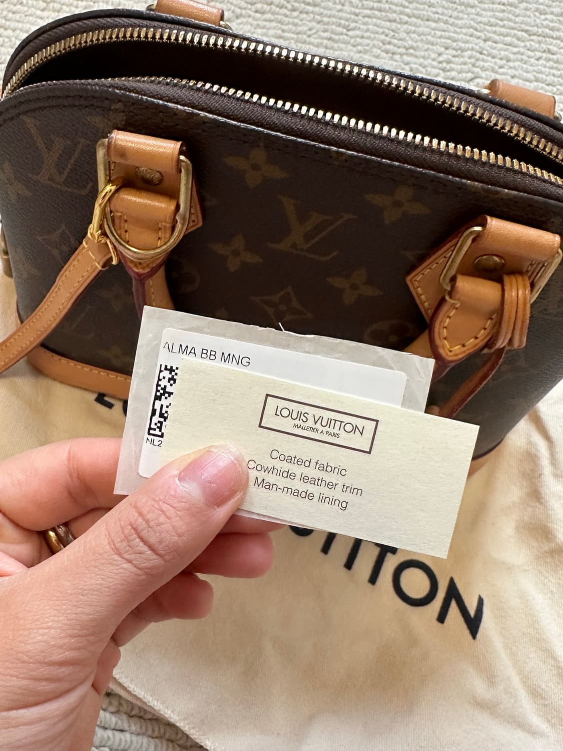 루이비통 알마 BB 모노그램 판매합니다 (21년 구매 / 정품 / 풀박스 상품이미지4