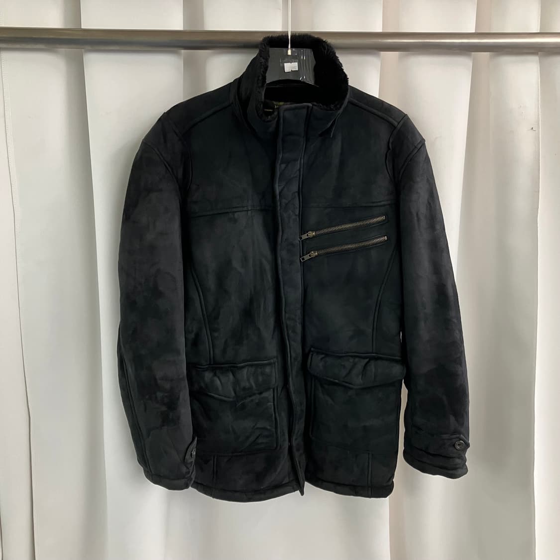 BAFFY 블랙 스웨이드 무스탕 자켓 L 상품이미지1