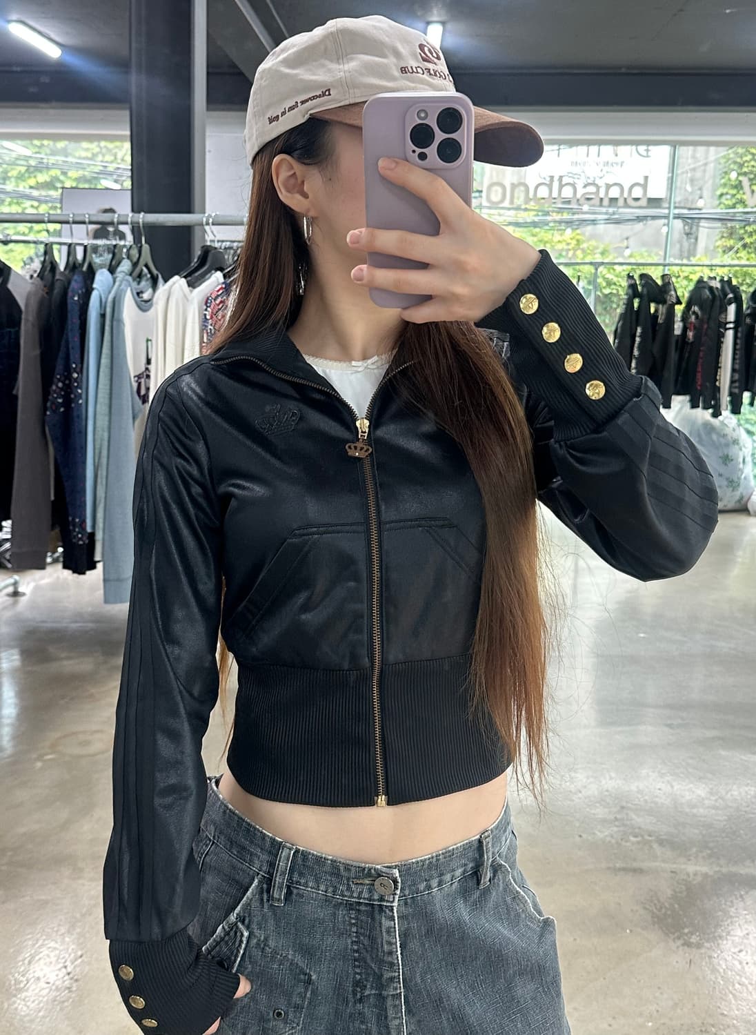 아디다스 x 미시엘리엇 큐빅 크롭 트랙탑져지 상품이미지2