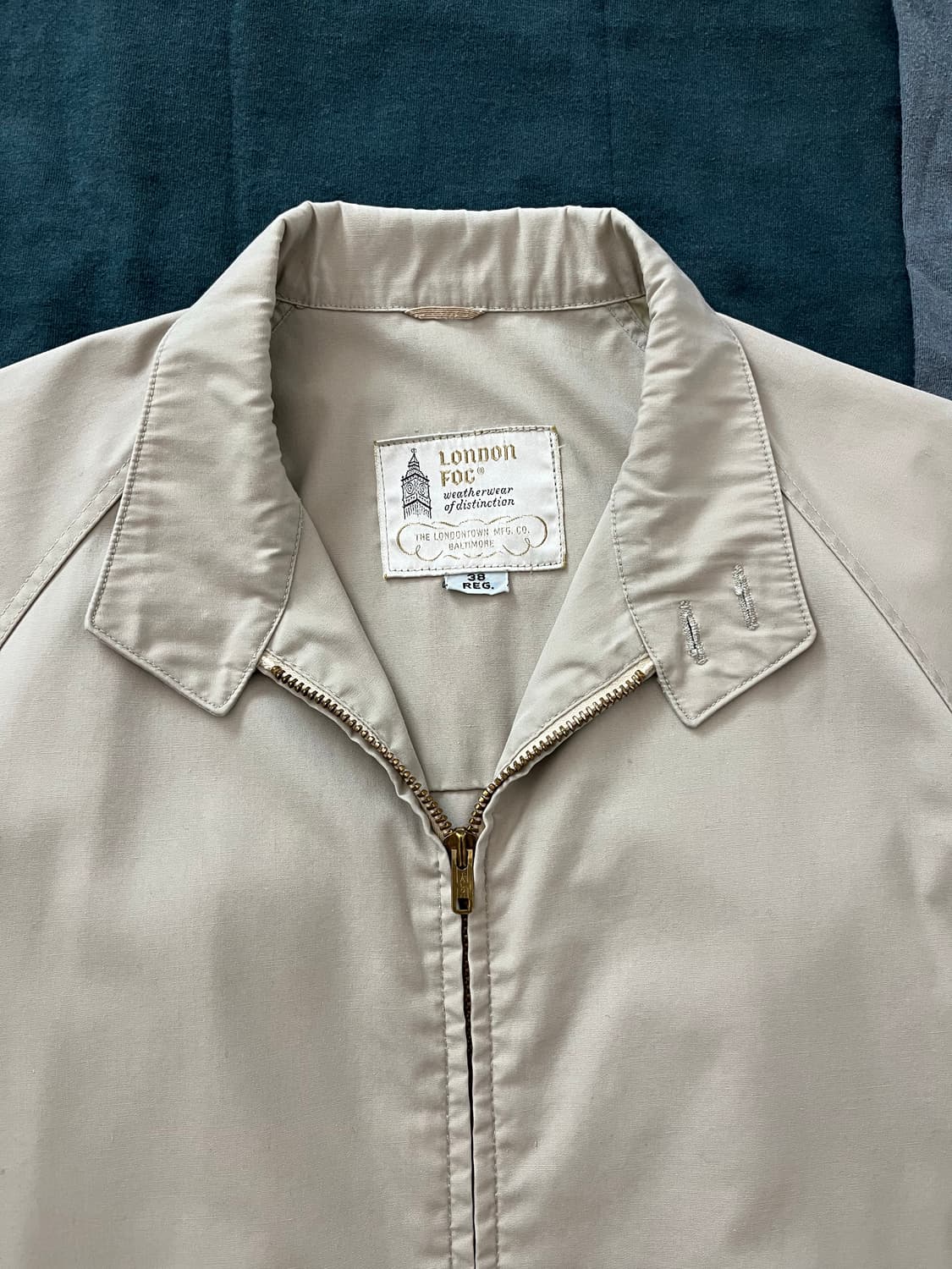 60s 빈티지 런던포그 헤링턴 자켓 스윙탑 블루종 상품이미지4