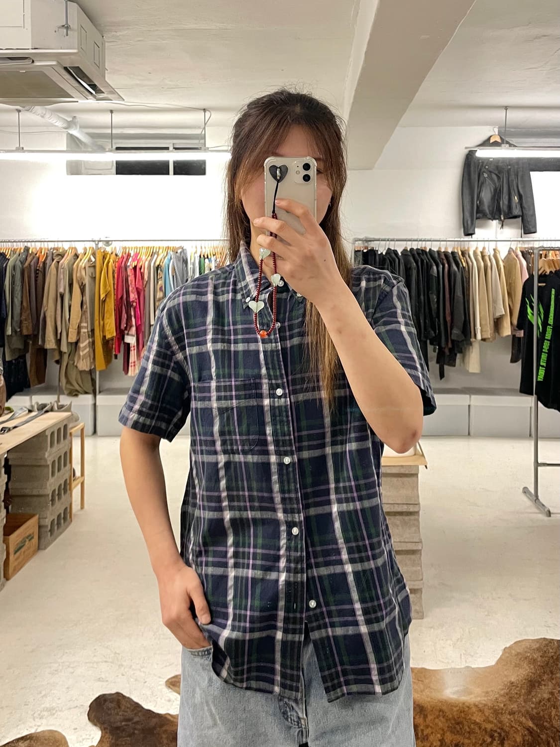 BEAMS madras check shirts 빔즈 마드라스 체크셔츠 상품이미지1