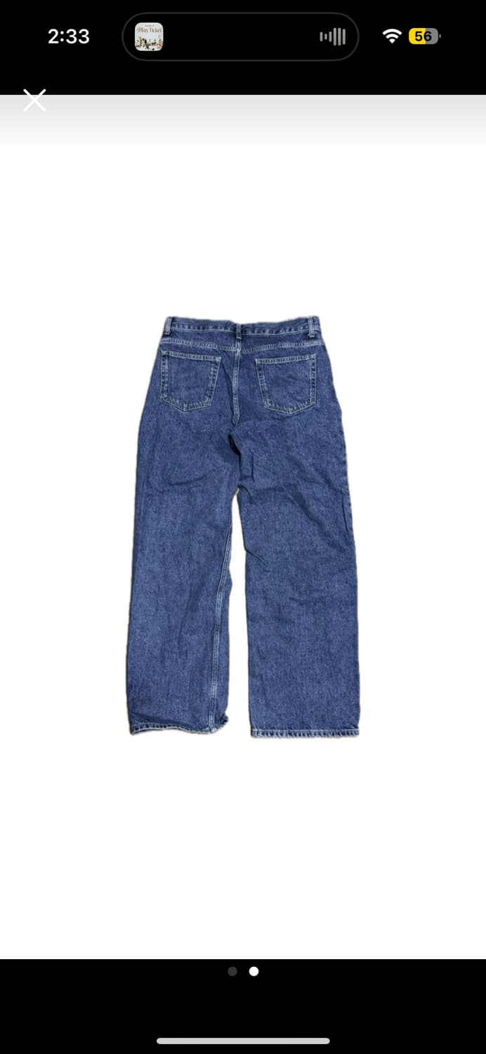 중청 와이드 데님팬츠 상품이미지4