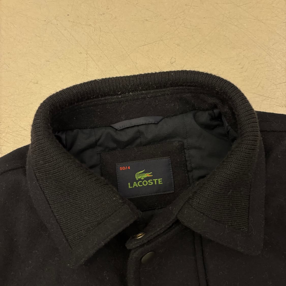 라코스테 블랙 모직 코트 상품이미지3