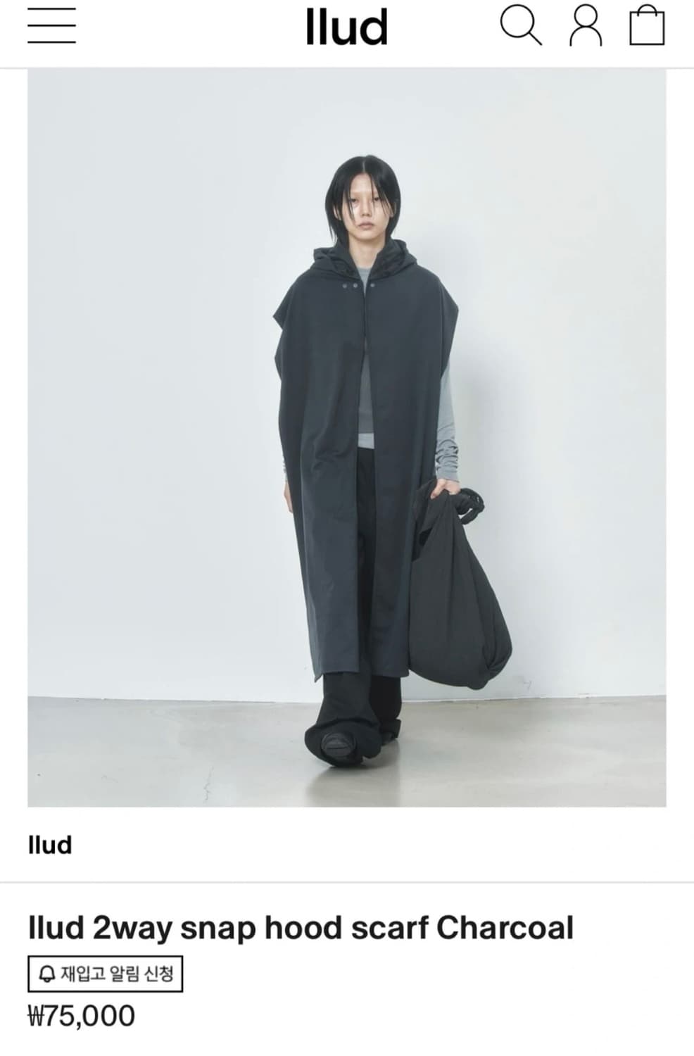 LLUD 러드 후드 머플러 상품이미지1