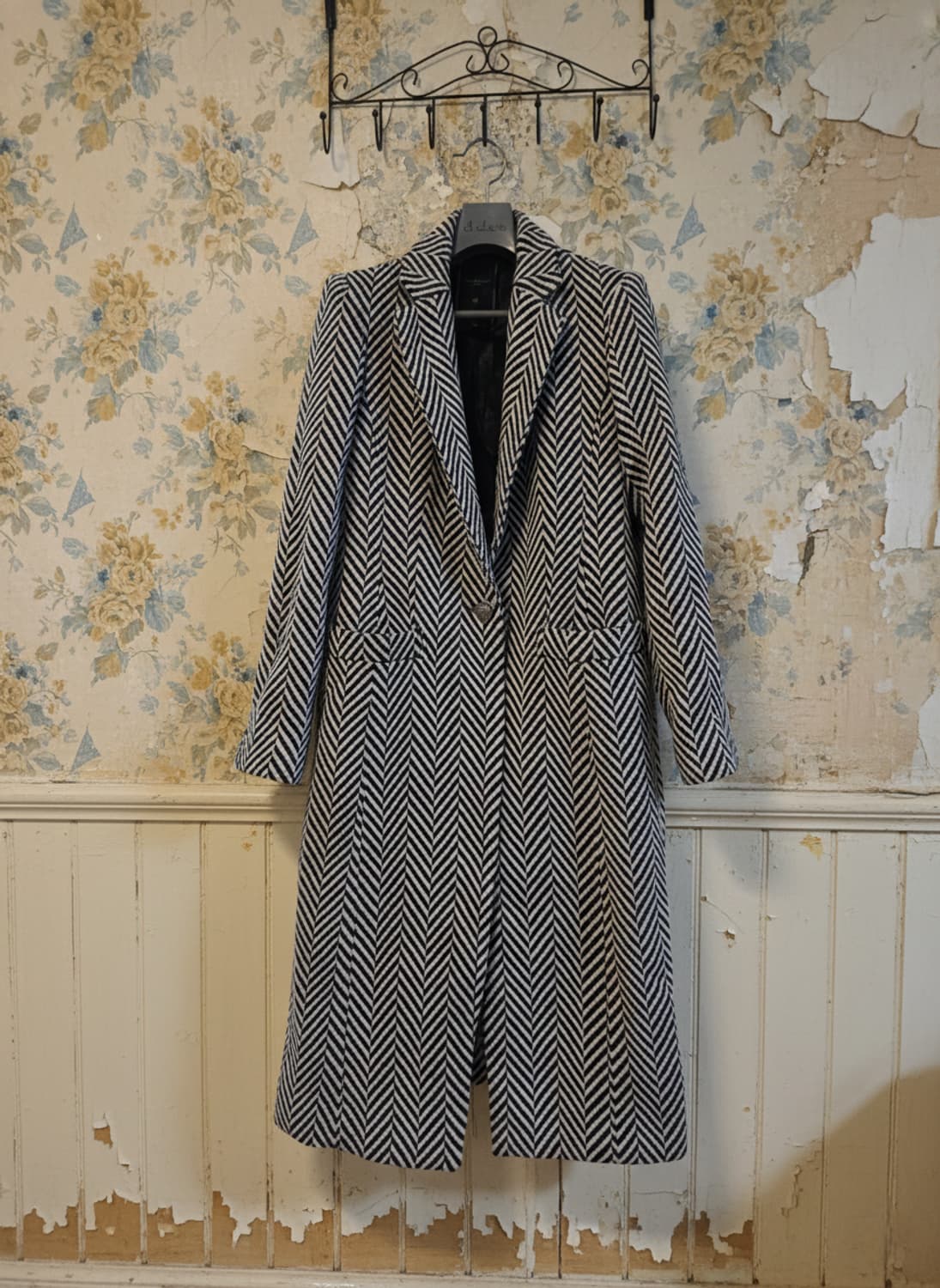 aiire de Alexis COUTURE 헤링본 롱 코트 66 상품이미지1