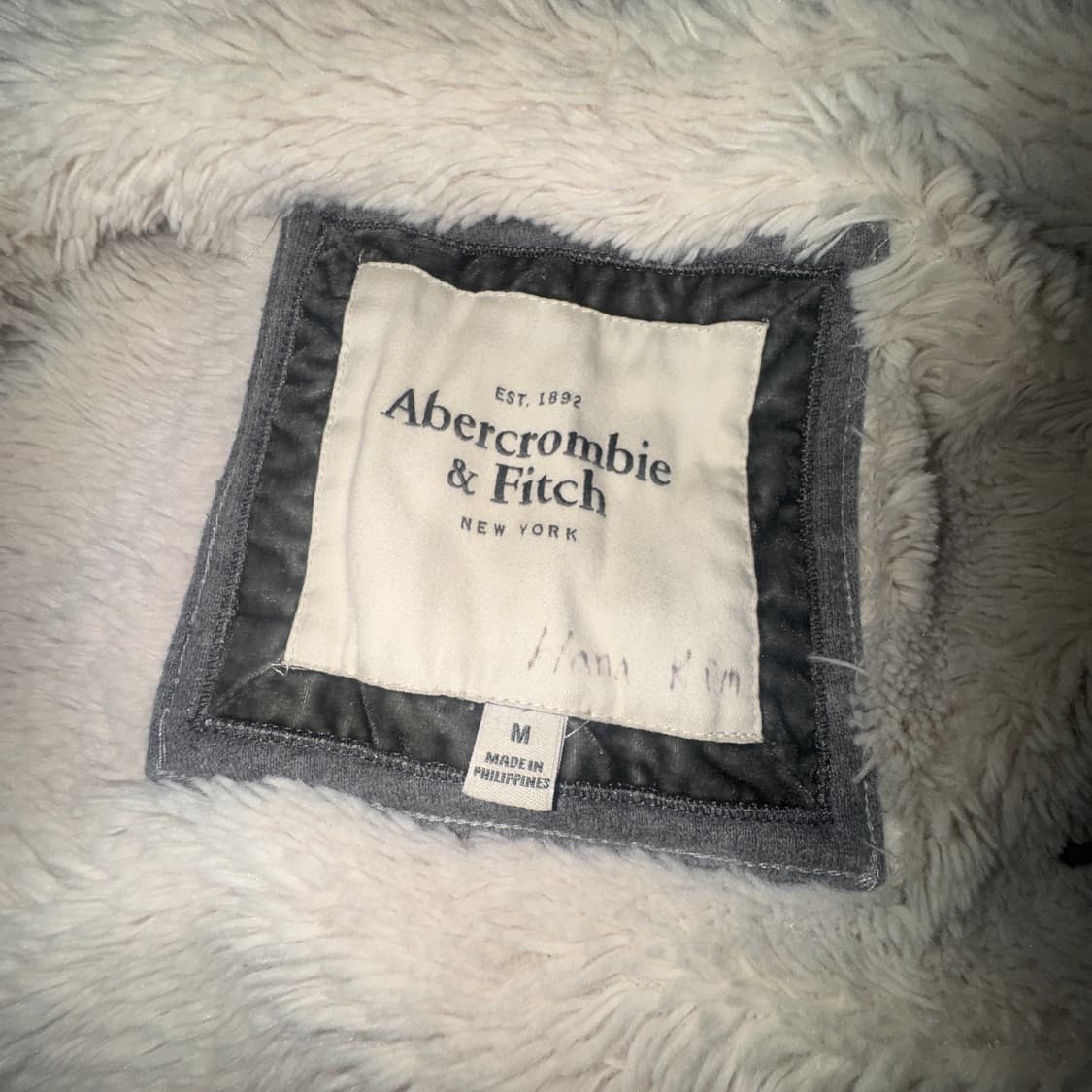 아베크롬비 딱붙핏 양털 그레이 후드집업 상품이미지9