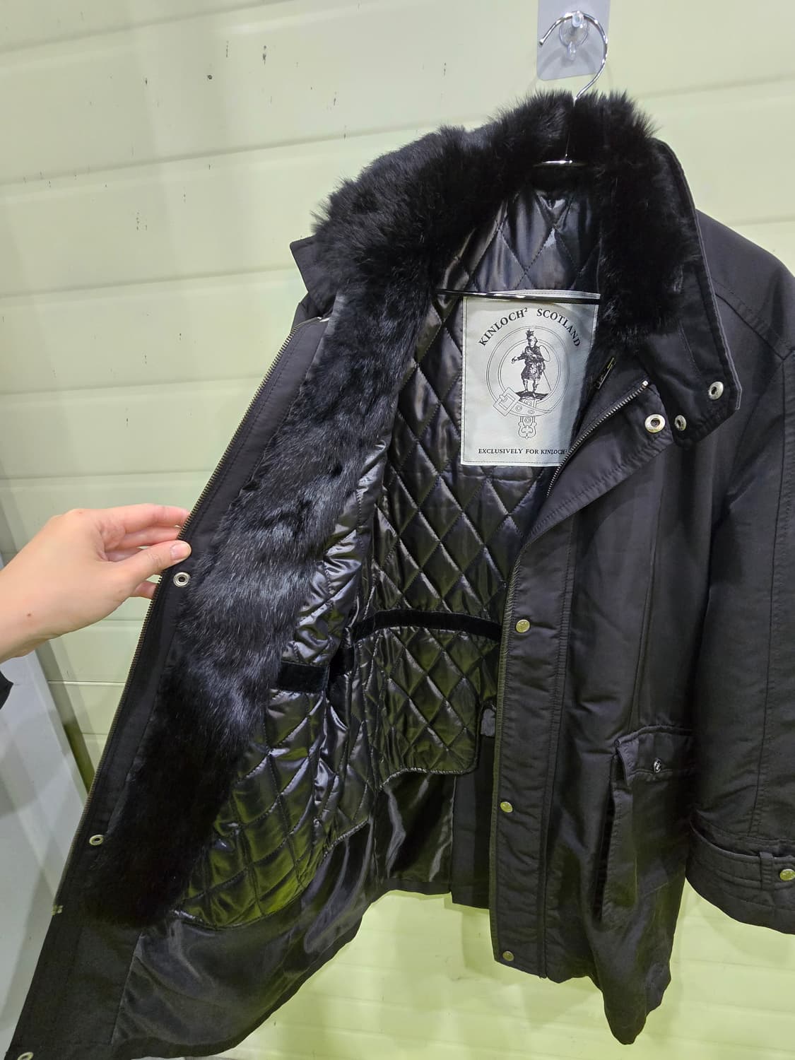 킨록 남성 블랙 코트 100-175 상품이미지9