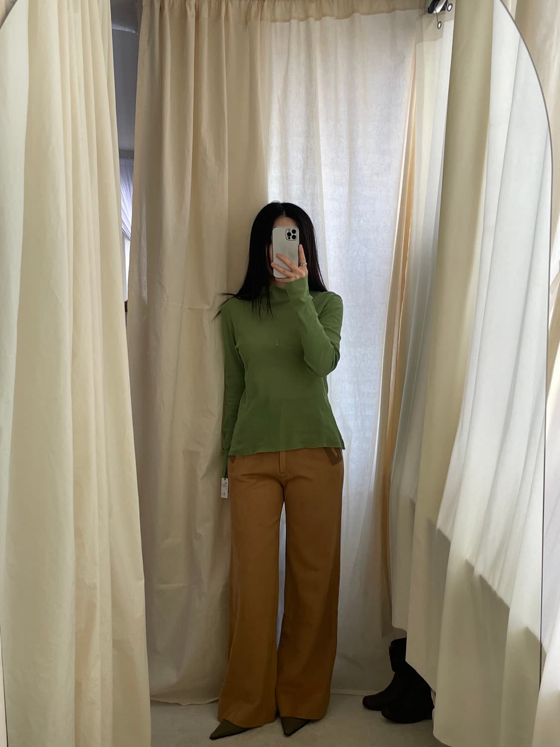 vintage camel fur boot cut pants 상품이미지9