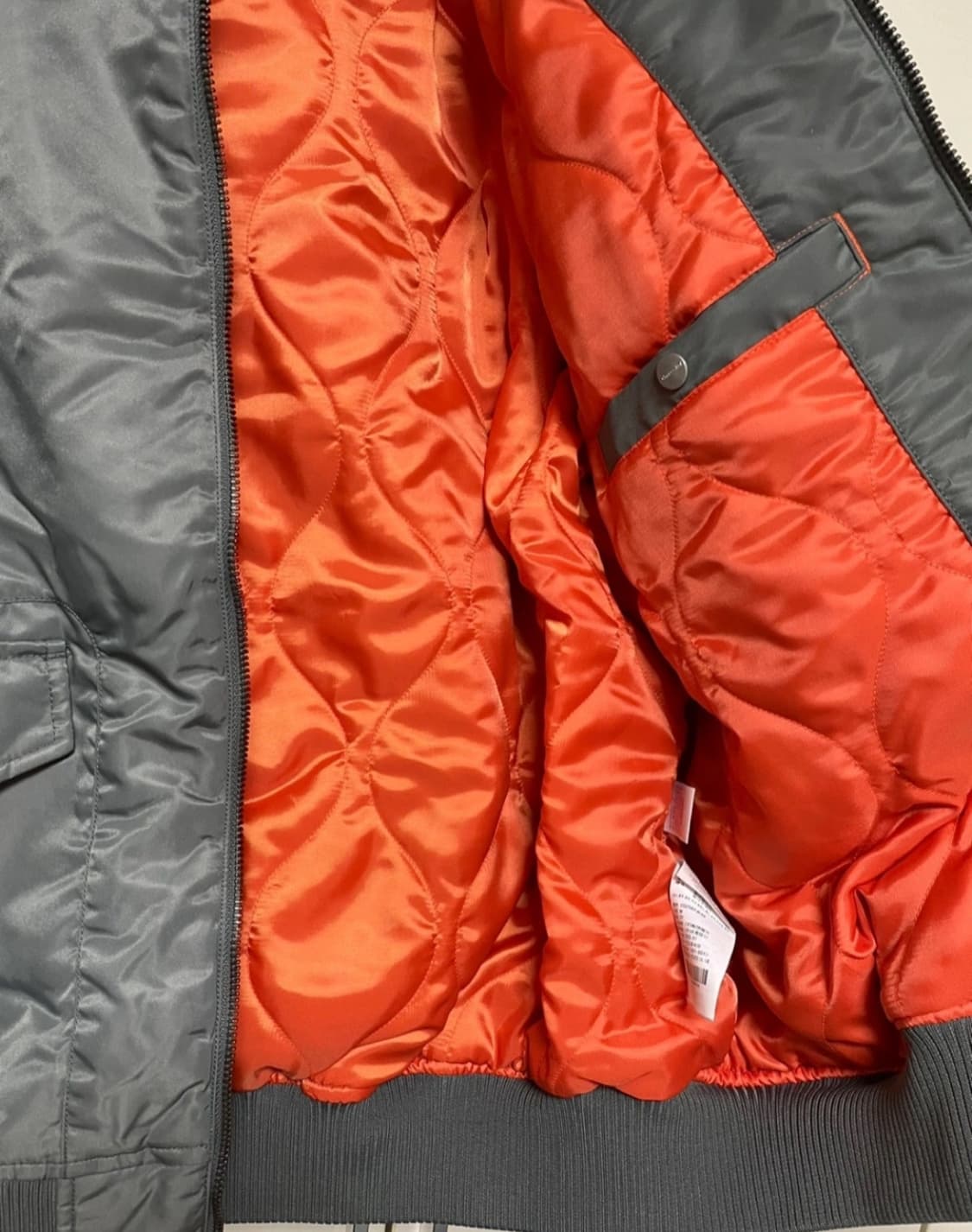 커버낫 C 로고 카라 MA-1 자켓 세이지 그레이(M) 상품이미지5