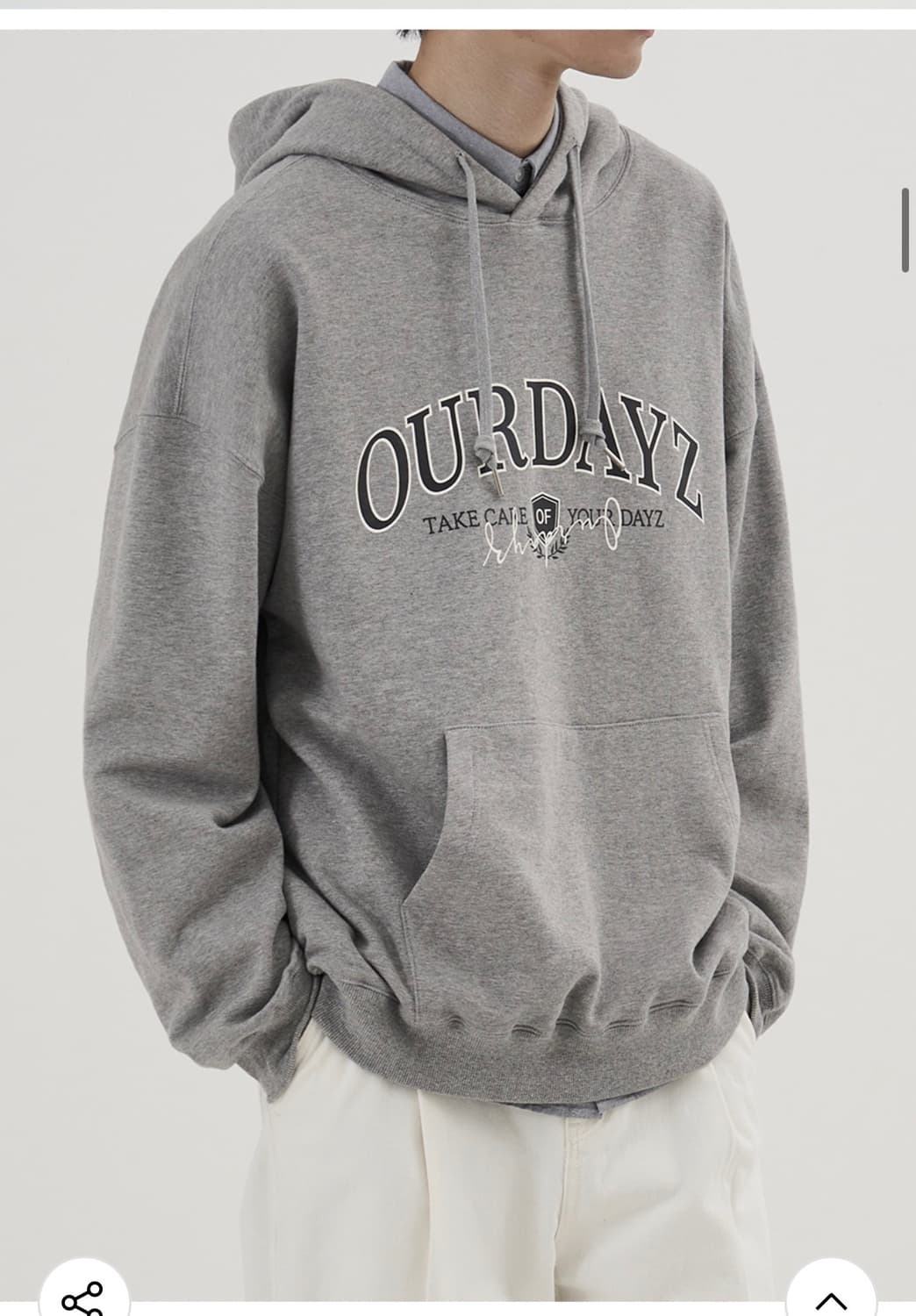 (XL) 아워데이즈 ODZ 아치 로고 후드티 [MELANGE GREY] 상품이미지5