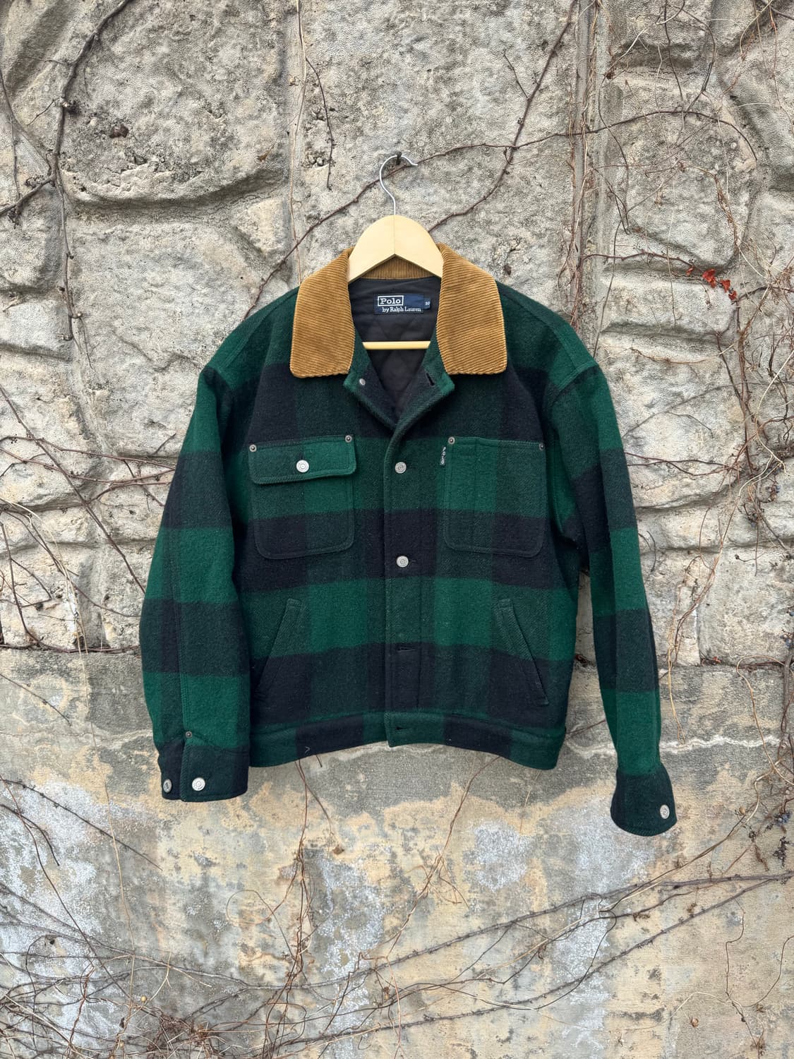 90s 폴로 랄프로렌 빈티지 덩가리 버팔로 체크 울 자켓 상품이미지1