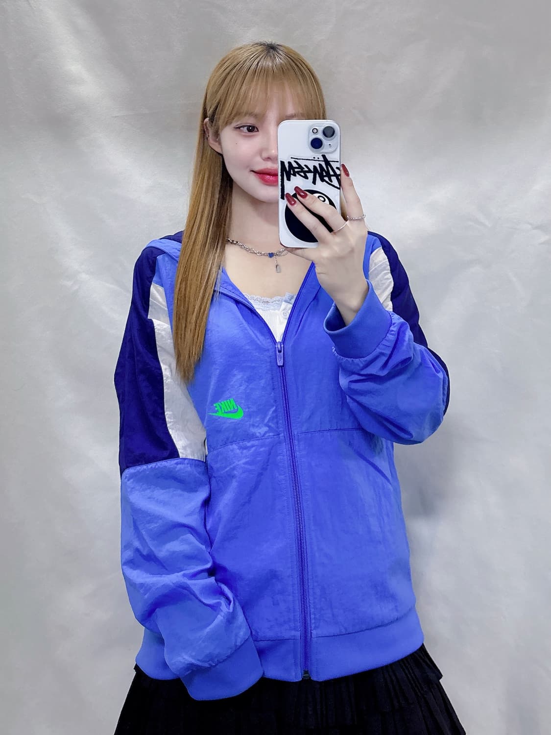 나이키 컬러블록 빅로고 스우시 바람막이  상품이미지1