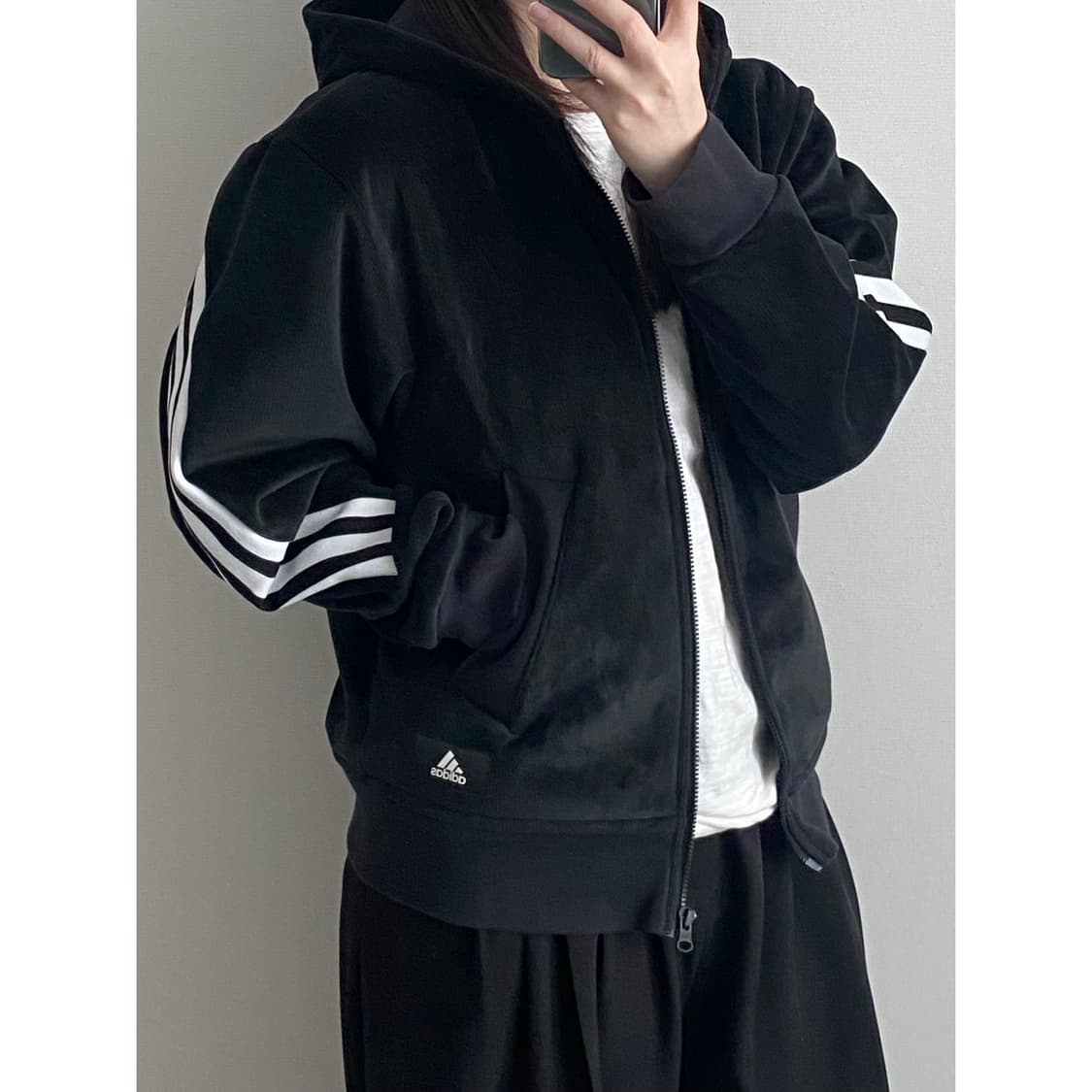 아디다스 벨벳 후드집업 상품이미지2