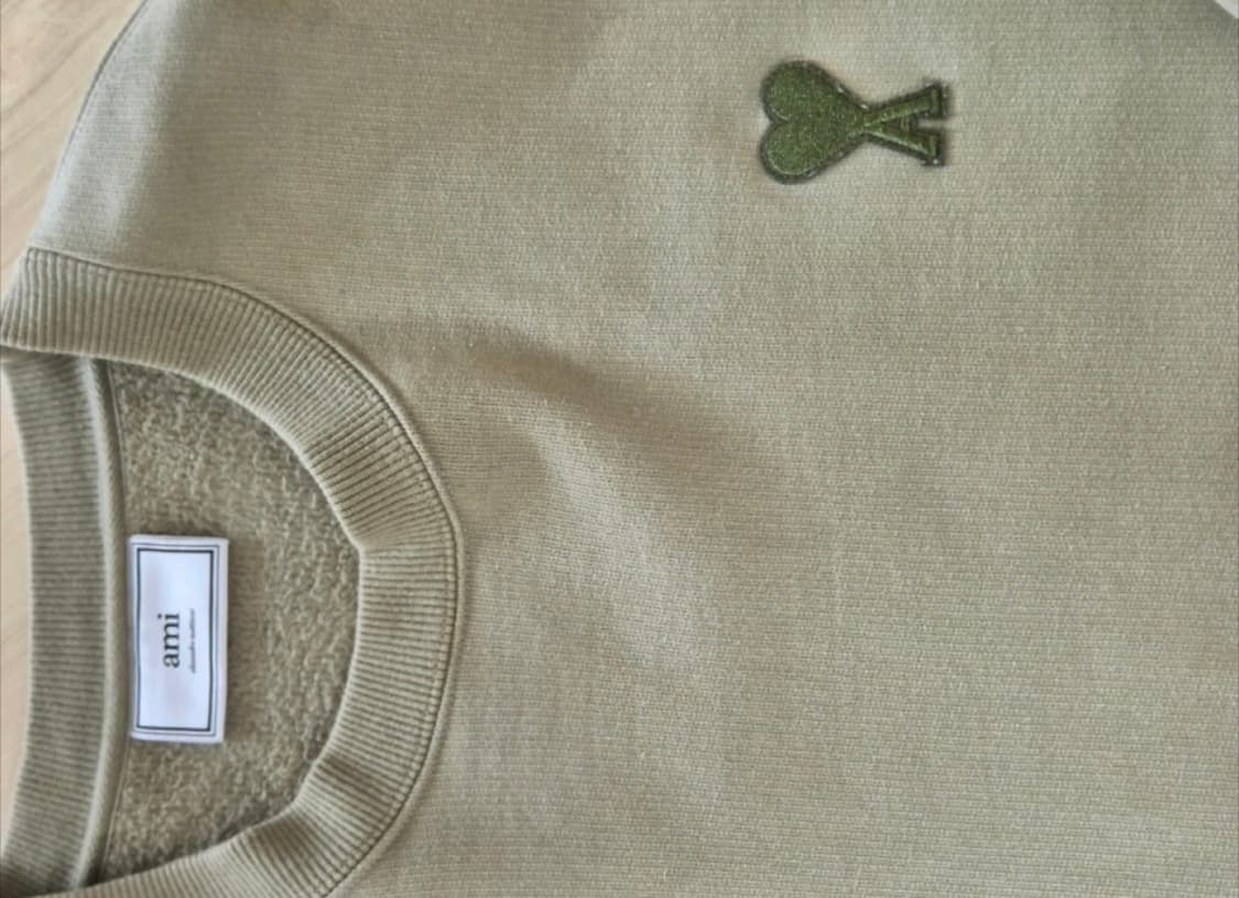 아미 맨투맨 올리브그린 xl 상품이미지4