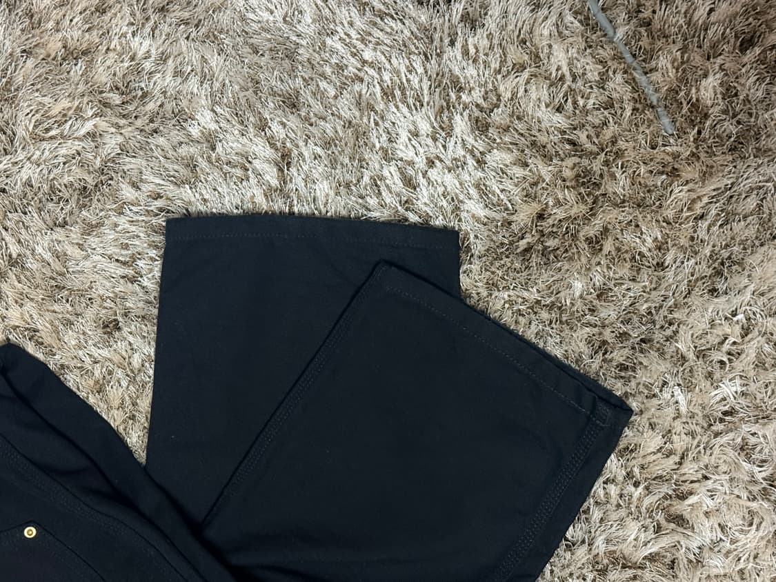 칼하트 wip 더블니 디어본 30 블랙 린스드 상품이미지3