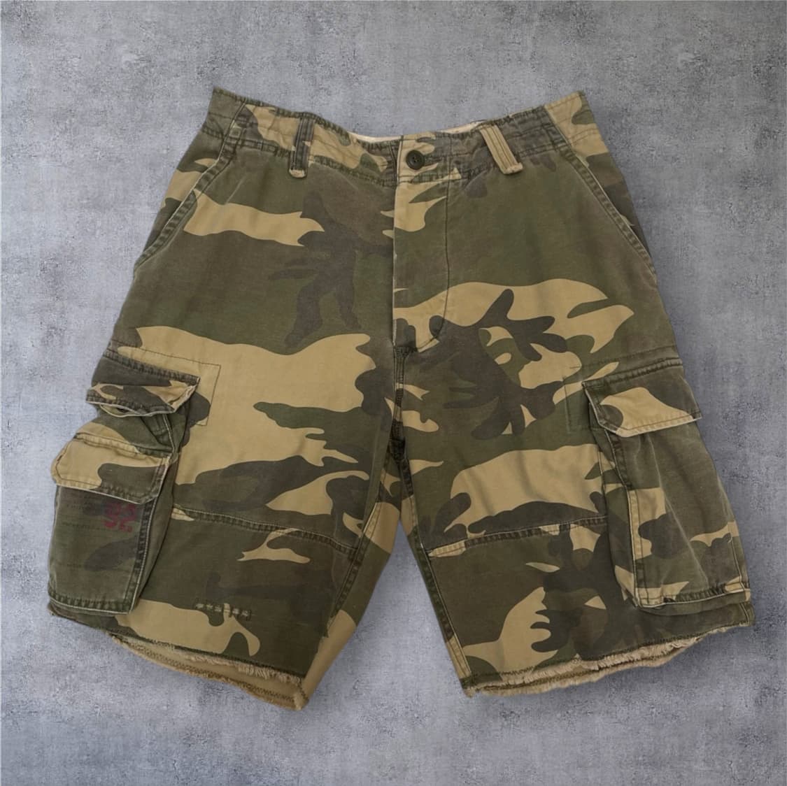 아베크롬비 Abercrombie 밀리터리 카모 하프 카고팬츠 30 상품이미지1