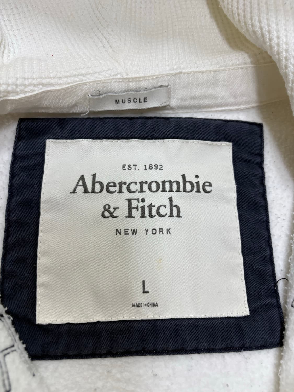 아베크롬비 후드집업 화이트 L 상품이미지2