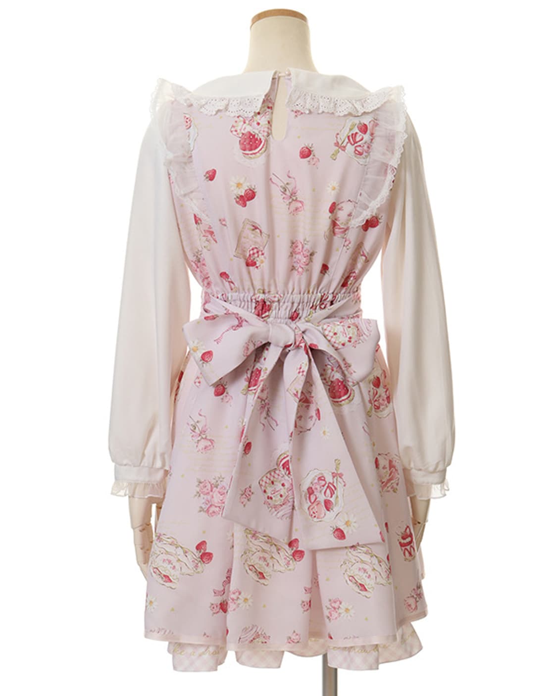 리즈리사 Strawberry Tea Party 원피스 핑크 양산형 지뢰계 상품이미지3