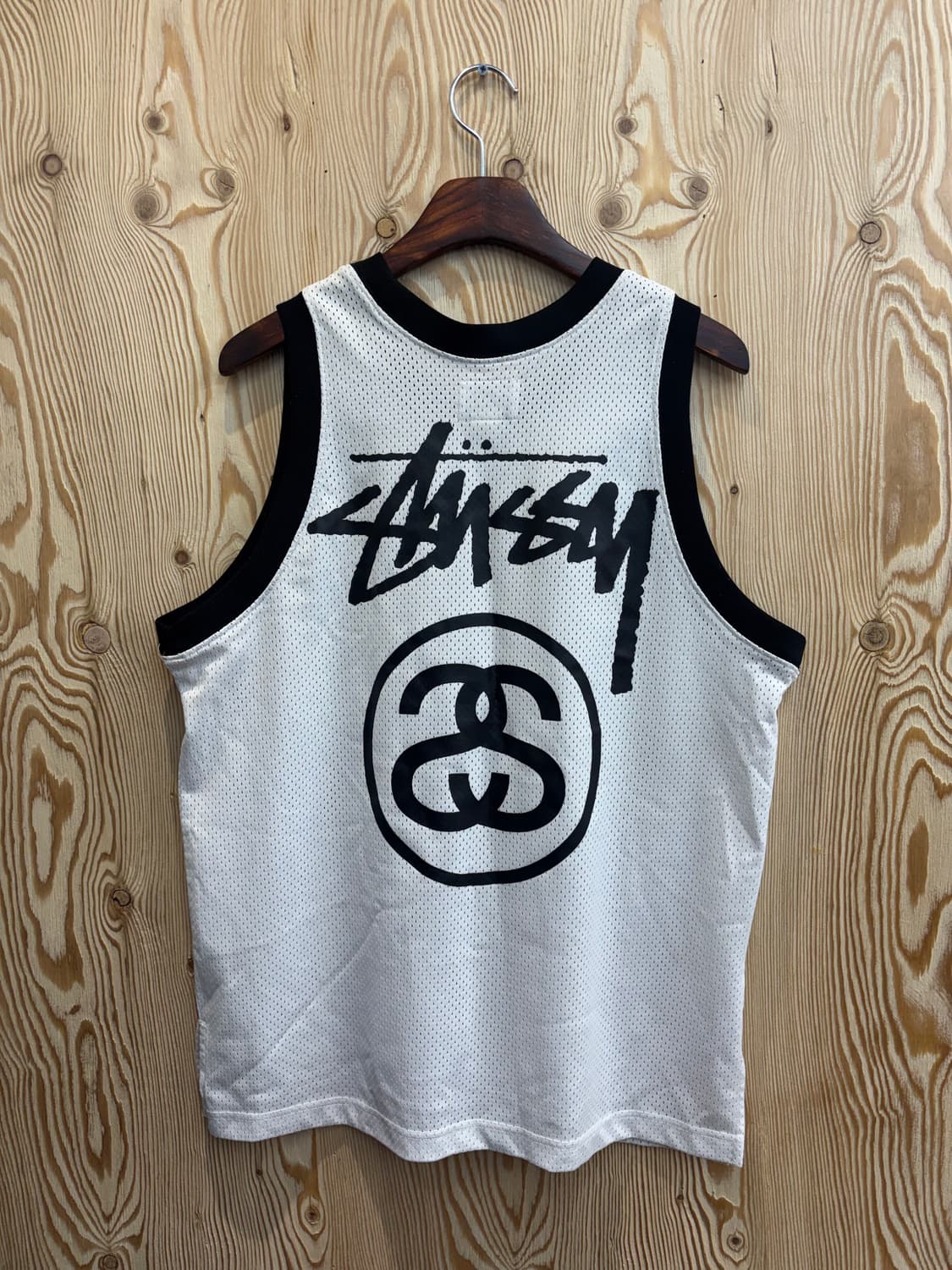 스투시 ss링크 스탁 로고 메쉬 슬리브리스 상품이미지3