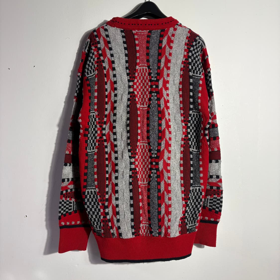 빈티지 레드 패턴 니트 (무료배송) 상품이미지3