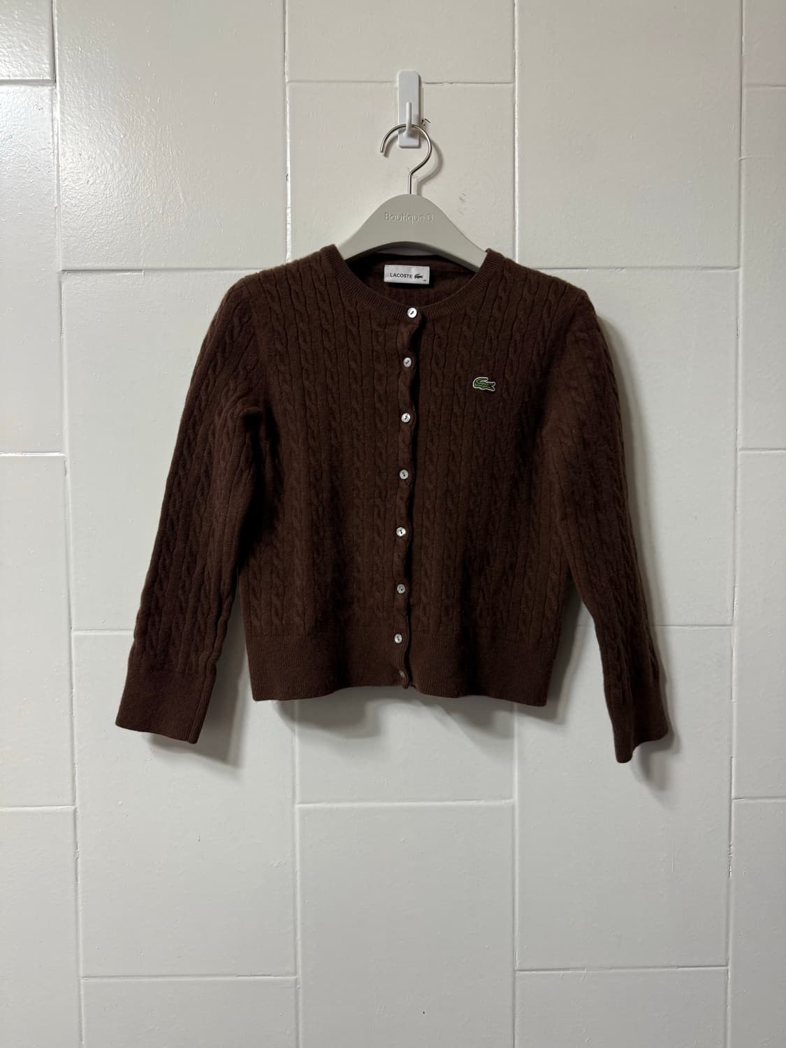 라코스테 케이블 그루넥 가디건 상품이미지1