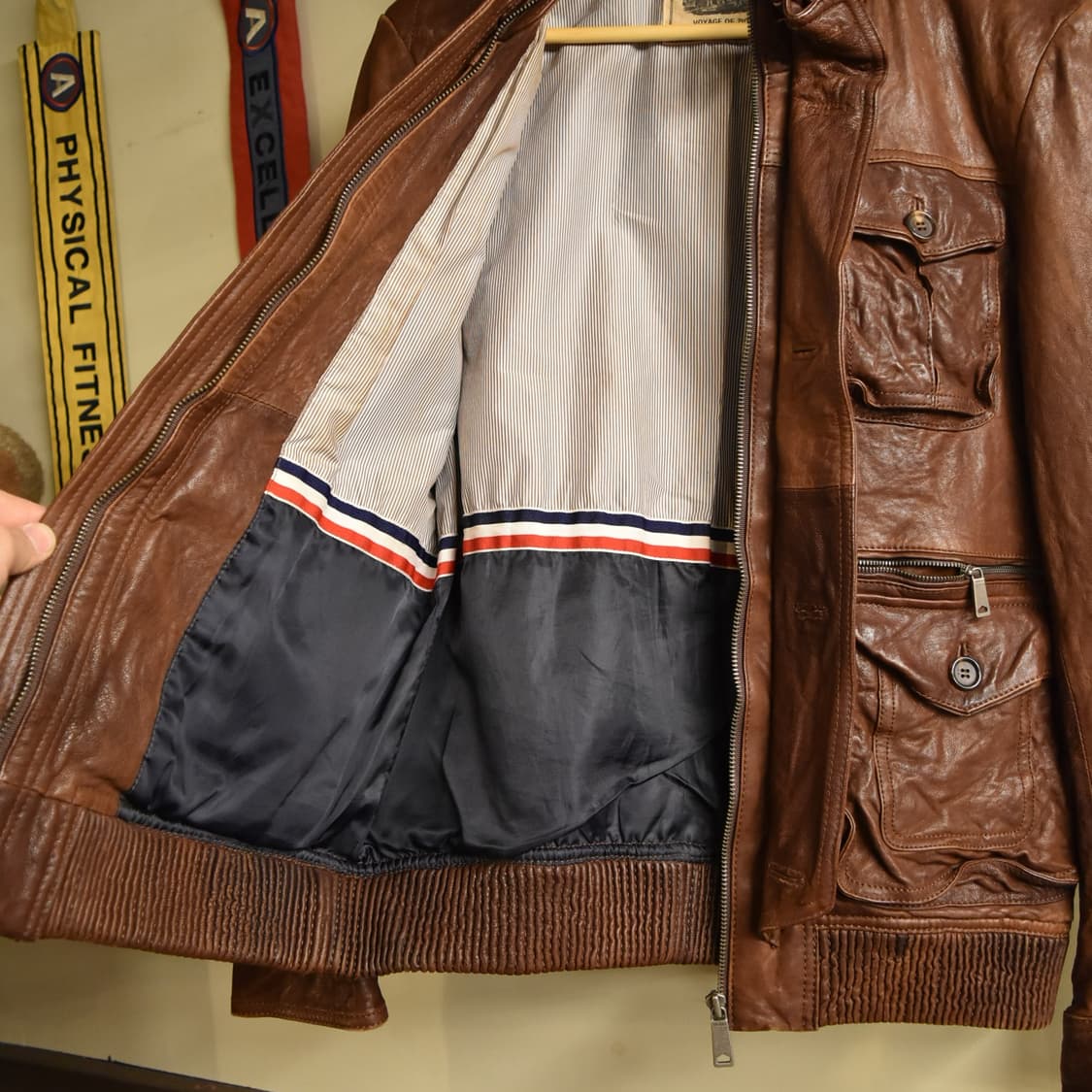 지오지아(ZIOZIA) 양가죽 자켓 브라운 100 상품이미지6