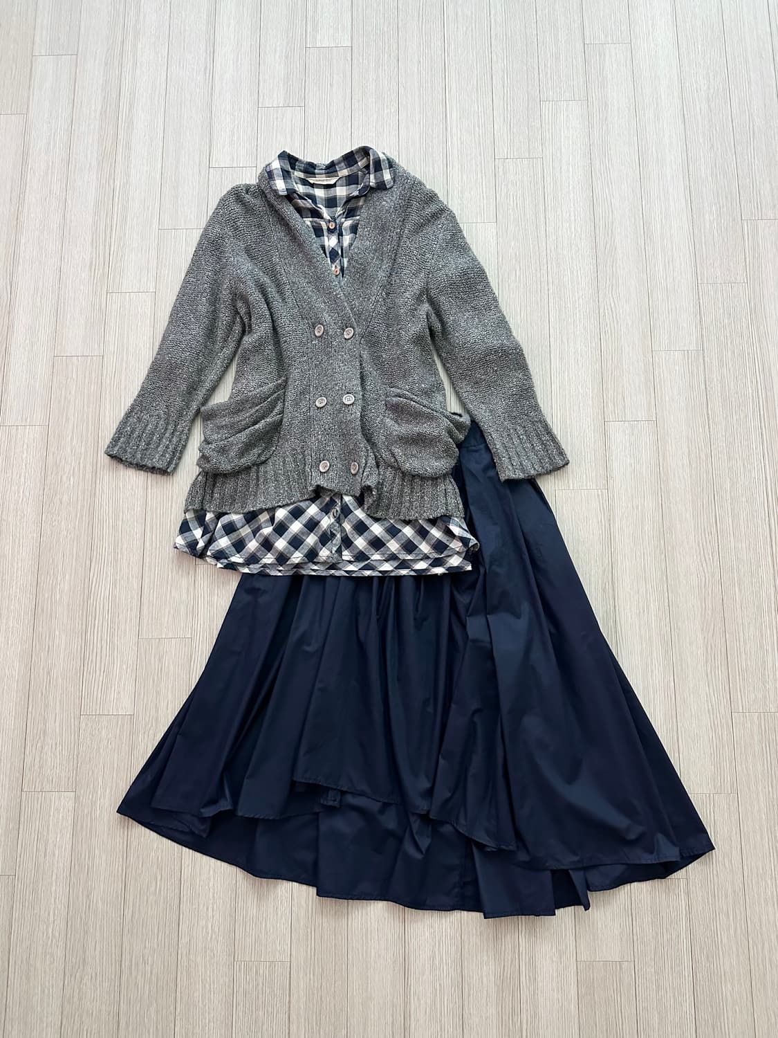 jpn 하구미 스즈코 모리걸 레이어드 코디세트 상품이미지1