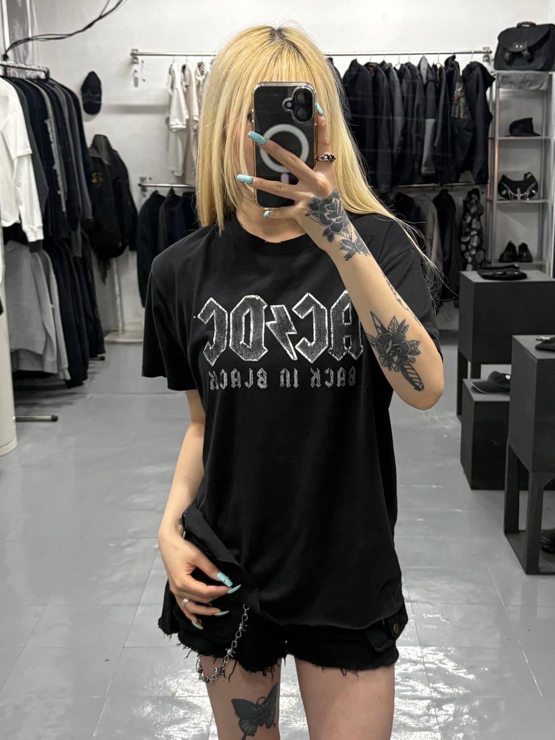 AC/DC 머천 커스텀 티셔츠 M사이즈 상품이미지2