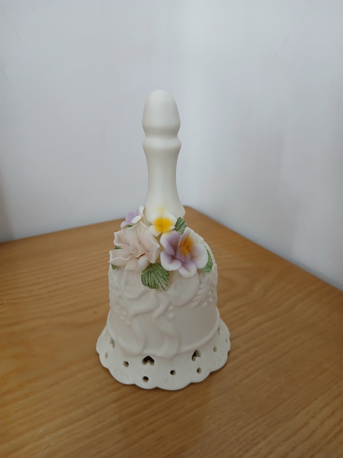 빈티지 꽃포지 투각  장식 도자기 벨 상품이미지1