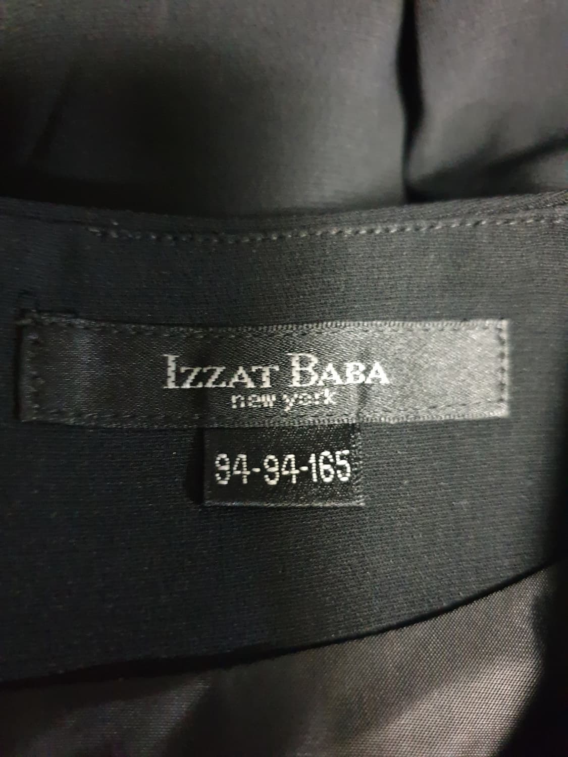 (빈티지) 아이잗바바 안감 실크100% 폴리 반팔 원피스 블랙 (66) 상품이미지2